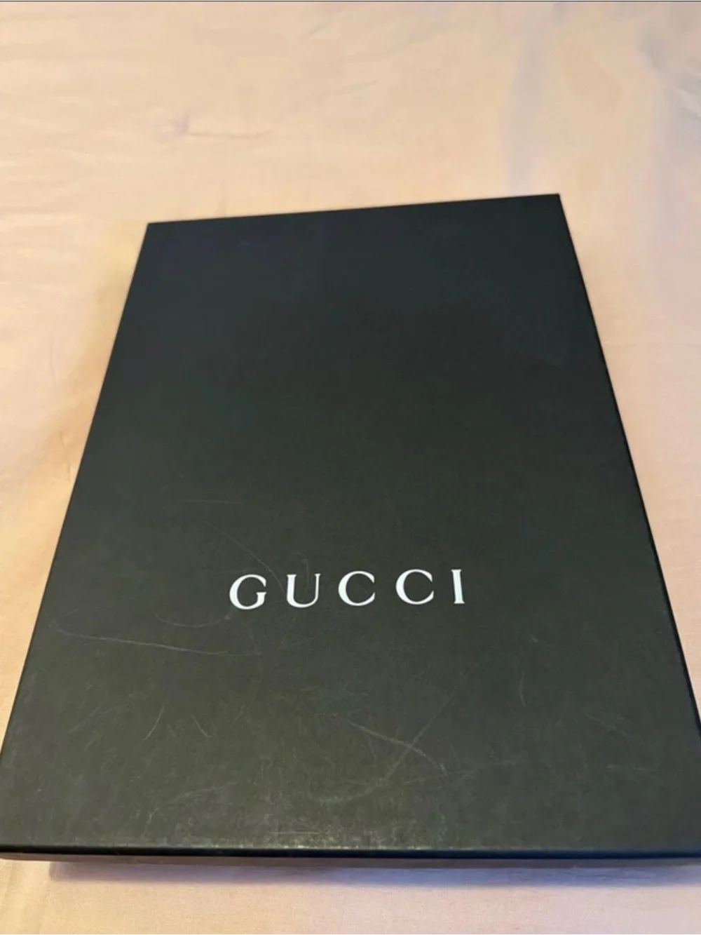 Gucci Black Embossed Leather Pouch